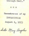 Investiture Card