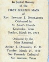 Ordination and First Mass Card