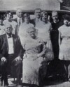 Rev. Edward B. Postert with siblings and parents, Joe and Philomena Mazurek Postert, seated. Left to right, standing: Magdalen Pyka, Frances Turner, Angeline Herbsleb, George J. Postert, Amelia Foster, Rev. Edward B. Postert, Agatha Palmer and Louis Postert, 1930.