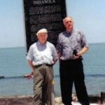 Professor Jonca and Msgr. Frank Kurzaj in Indianola April 27, 2000. Photo courtesy of Mary Ann Moczygemba Watson.