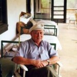 Professor Jonca on porch of historic Cotulla ranch house. April 28, 2000. Photo courtesy of Ed Ebrom.